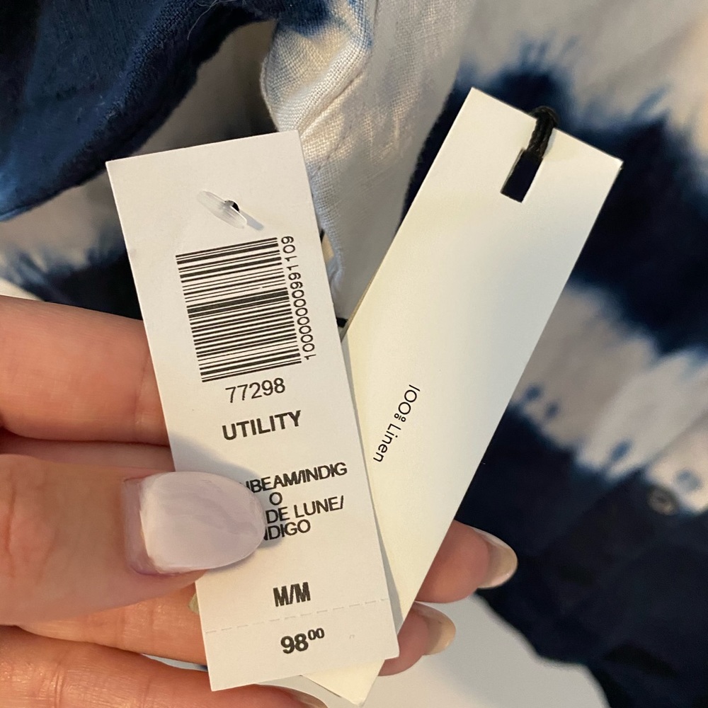 NWT The Group Babaton 100% Linen Utility Shirt - Picture 10 of 10